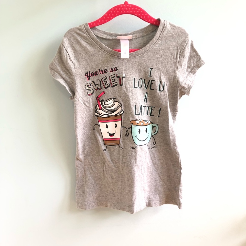 JUSTICE | “Love You a Latte” T-Shirt